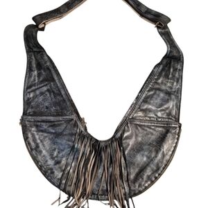 Classic Expandable Partial Fringe Sash Bag